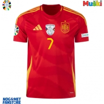 Španjolska Alvaro Morata #7 Domaci Dres EP 2024 Kratak Rukav